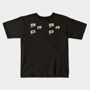 Pixel art coffee text Kids T-Shirt